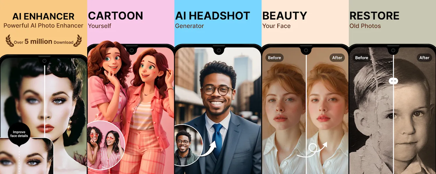 AI Photo Enhancer & AI Studio screenshots