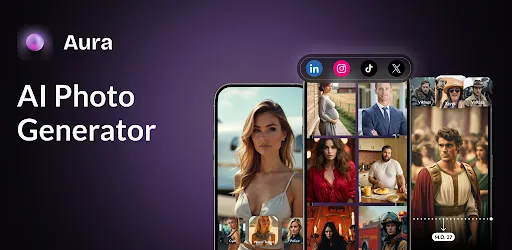 AURA AI - Photo Generator background