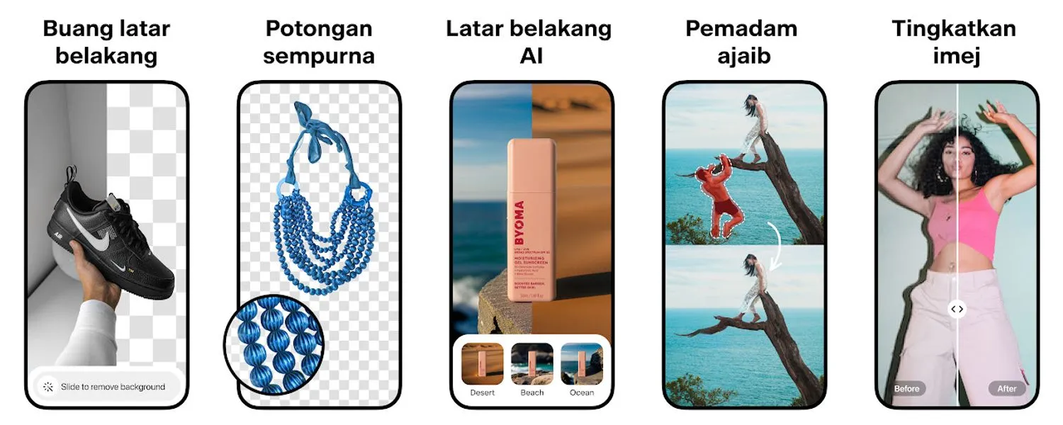 Pixelcut AI Photo Editor screenshots