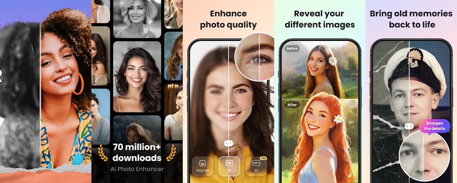 UpFoto - AI Photo Enhancer screenshots