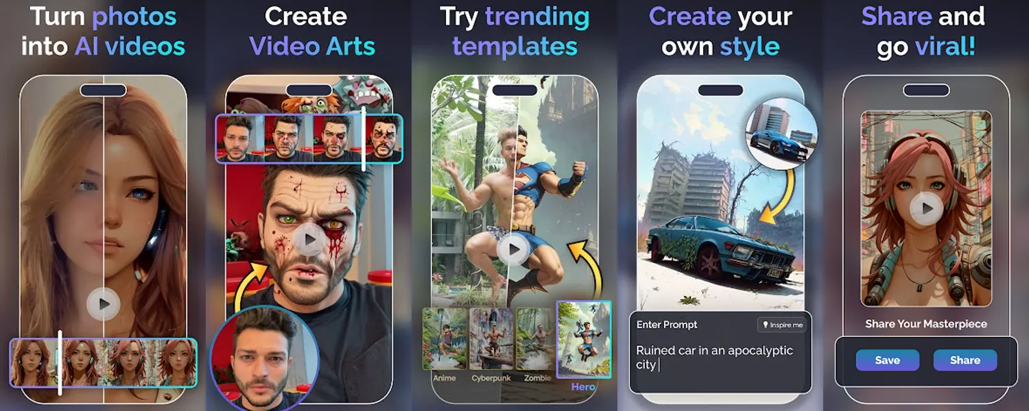 Video AI Art Generator & Maker screenshots